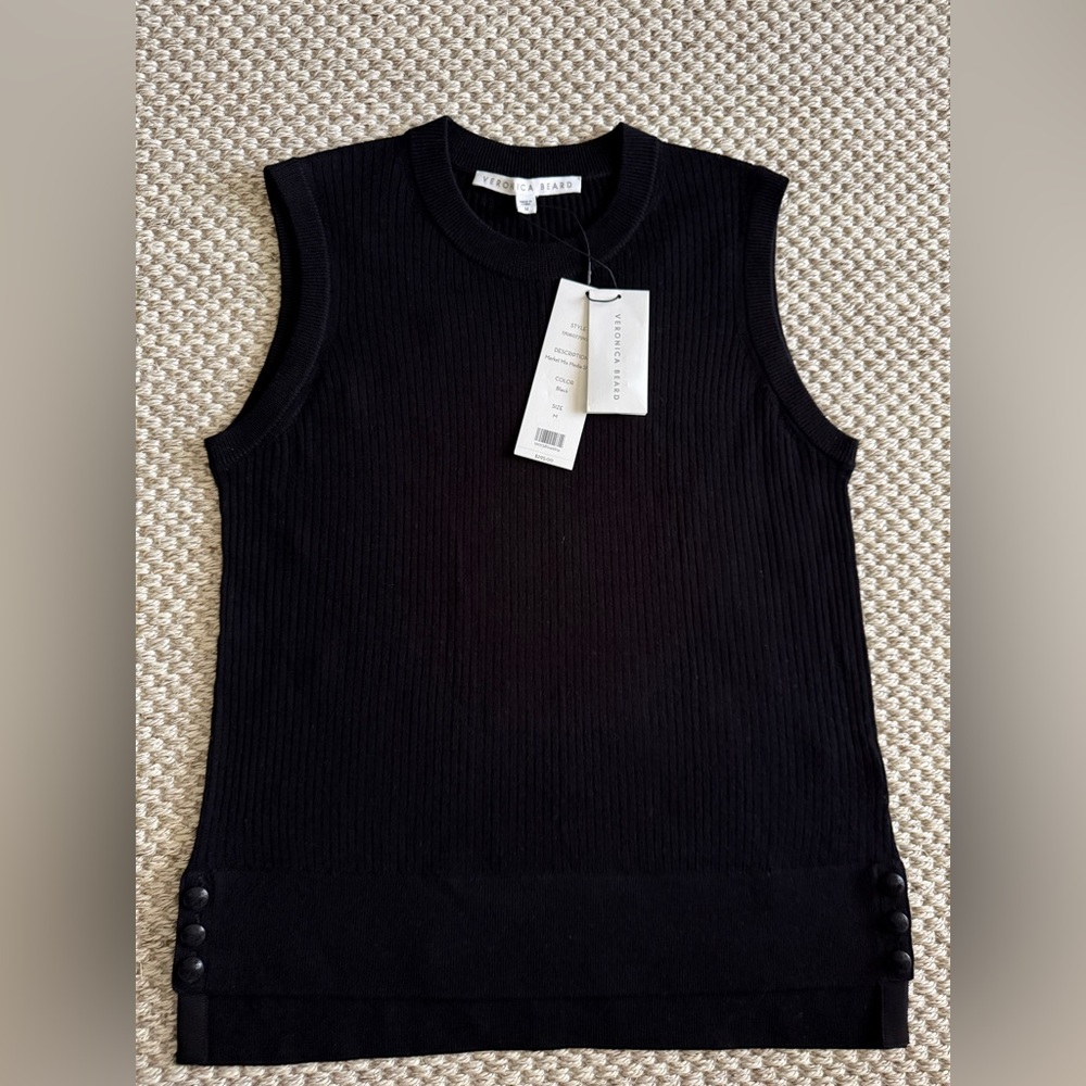 Veronica Beard Black 100 % Wool Top